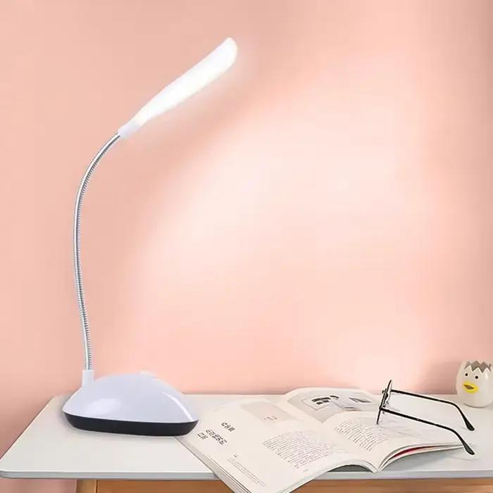 Lampe de nuit de lecture à LED, table flexible, interrupteur pliable, travail, étude, enfants, étudiant, bureau, à piles