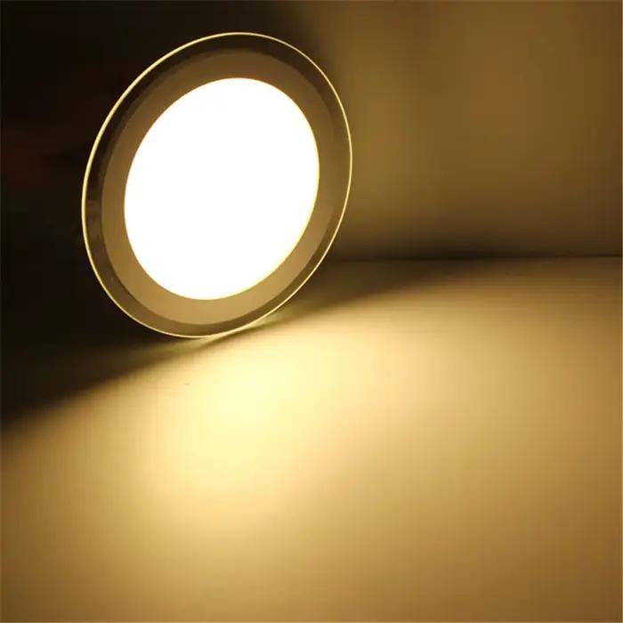 Spot Lumineux Encastrable Rond en Verre LED Blanc Chauffe Naturel Froid Installé Facilement Maison Bureau Hôtel Occasions Spéciales