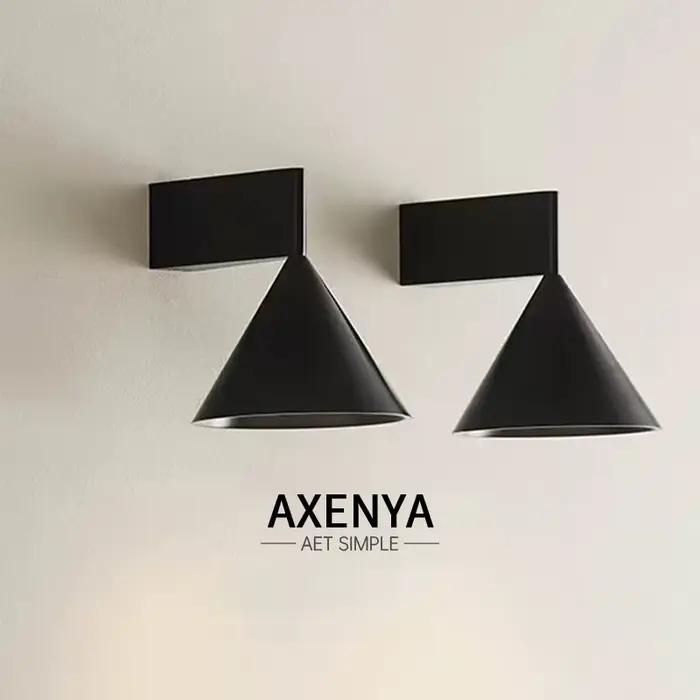 Applique murale de chevet minimaliste en aluminium de styliste italien, applique murale chaude conique géométrique pour couloir, escalier