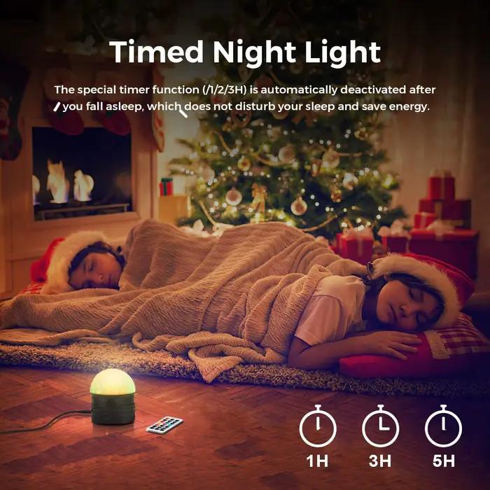 Lampe de scène disco 2-en-1, veilleuse portable USB, lumière stroboscopique LED à commande sonore, lampe d'ambiance romantique