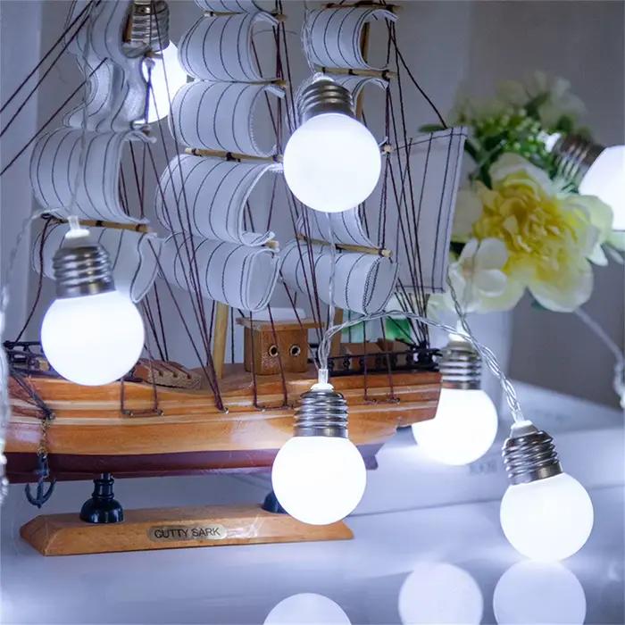 Guirlande lumineuse LED à fils pour l'extérieur, décoration de tente de camping, ambiance rétro, ampoules de simulation, décoration de fête