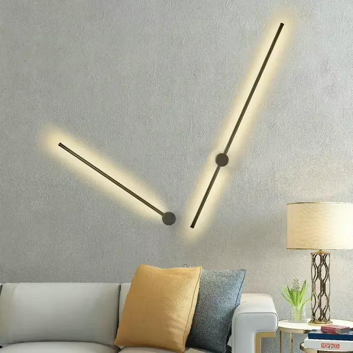 Simple Moderne LED Lampes Murales Noir Blanc Salon Salle D'étude Chambre Chevet Couloir Couloir Salon Hall Lampes Éclairage Intérieur