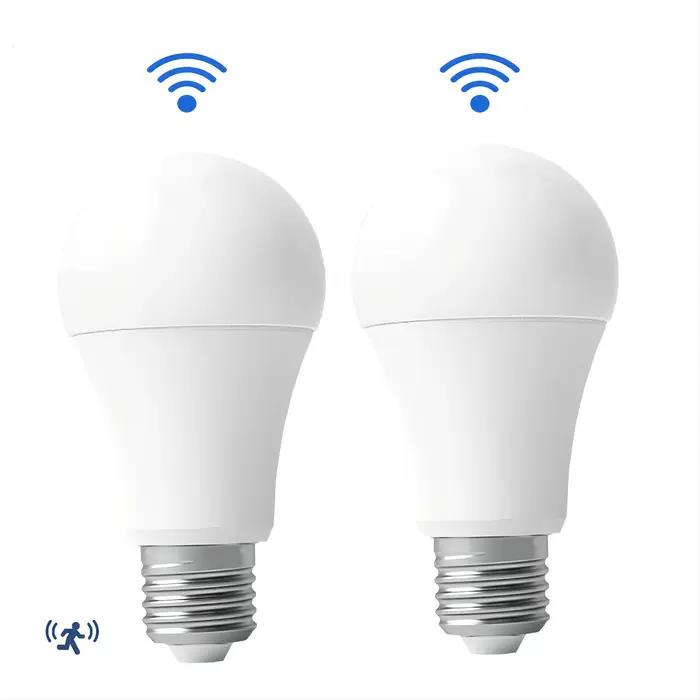 Ampoule LED avec capteur de mouvement, 6W 9W 12W 15W 18W 20W E27, lampe avec capteur Radar, 110V 220V, pour allée d'escalier domestique, 1 pièce