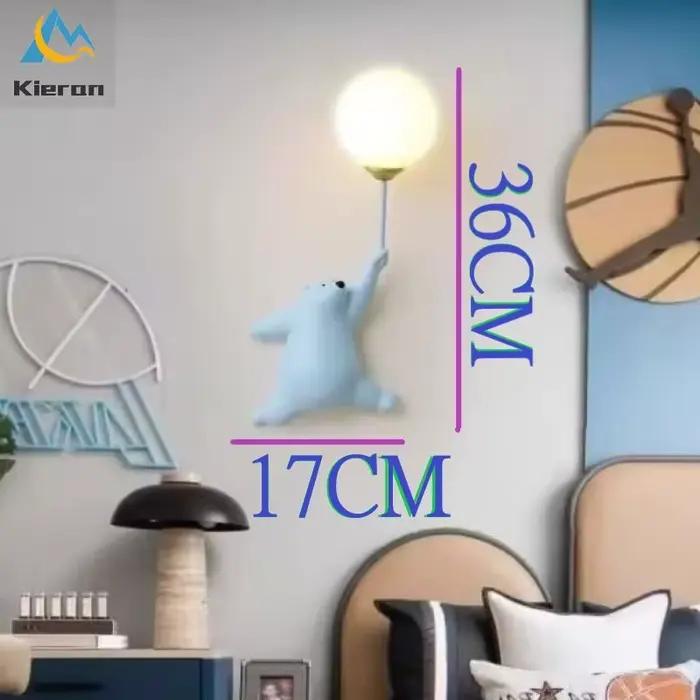 Nordique moderne ours polaire mur LED lampe chambre étude Restaurant hôtel chevet appliques salon décoration résine applique murale