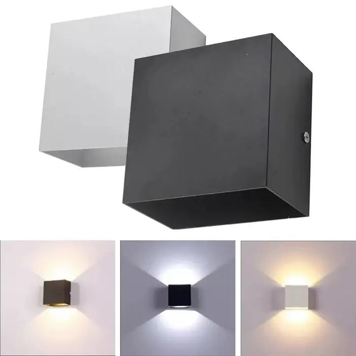 Applique murale LED imperméable IP65 éclairage réglable pour intérieur et extérieur design moderne aluminium noir pour chambre à coucher entrée étude occasions spéciales
