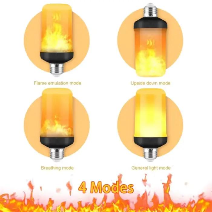 Flamme créative 6W E27 E26 B22 lumière LED torche feu lampe effet de flamme ampoule scintillante émulation ampoule 4 modèles AC 85-265V