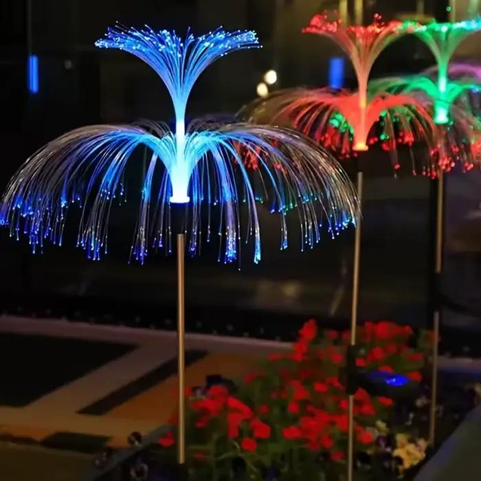 Lampes solaires LED pour pelouse à fibres optiques