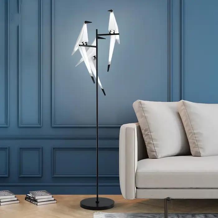 Lampadaire LED oiseau lampe sur pied salon chambre Studio debout