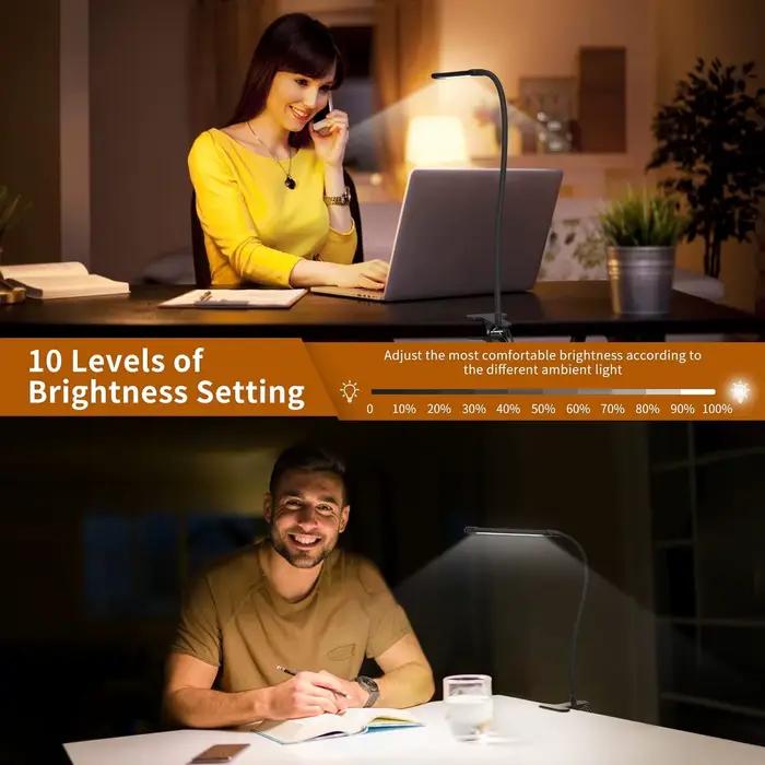Lampes de bureau LED livre lumière USB Rechargeable lampe de lecture chaud blanc froid lumière du jour Portable Flexible facile pince lampe de lecture de nuit