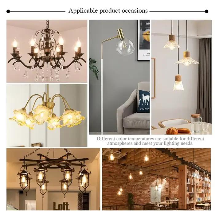 Ampoule LED lampes 220V E27 E14 2W 4W 6W 8W Led rétro Edison Filament lumière C35 A60 G95 Lampada Bombilla salon maison Luminair