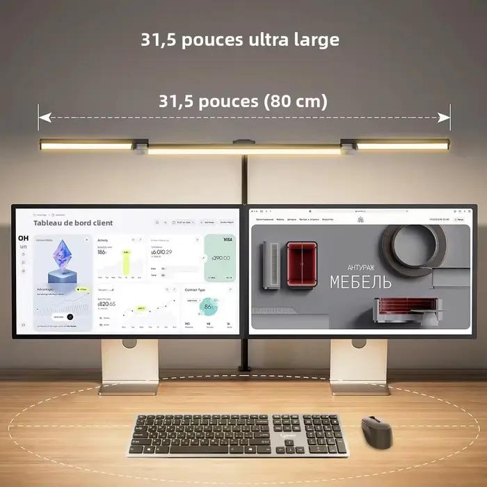 Lampe de bureau architecte LED pour la maison, protection des yeux, sans scintillement, col de cygne flexible, intensité réglable, écran d'ordinateur de bureau, lumière de table USB pour la lecture et
