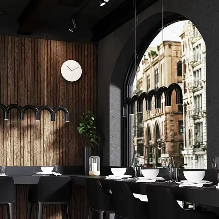 Lustre LED de haut niveau Art moderne lumières chambre cuisine concepteur Bar longues lampes Restaurant salon décor à la maison éclairage