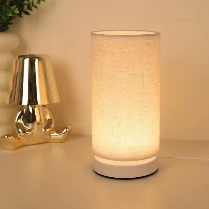 Lampe de bureau en tissu nordique, lumière chaude USB, adaptée aux salons, chambres à coucher, bureaux – cadeau parfait pour les vacances et les anniversaires