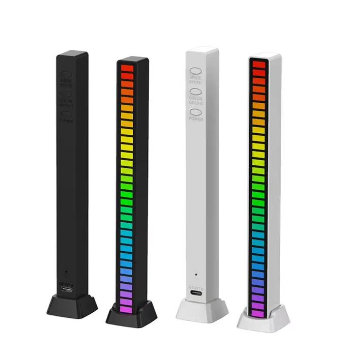 Bande lumineuse LED activée par le rythme de la musique, barre lumineuse RGB pour voiture, lampe d'ambiance, décoration de fête