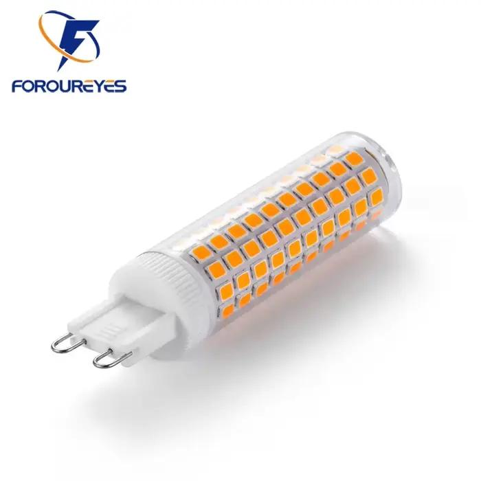 10W 1100LM G9 LED AC100V-265V sans scintillement 124LEDS SMD2835 PC céramique lustres lumière blanc chaud blanc éclairage lampe à LED