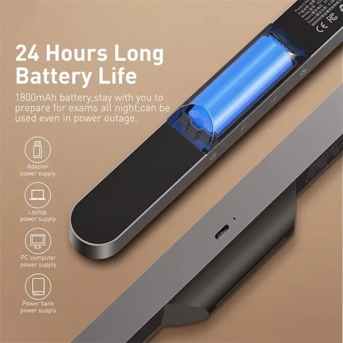 Baseus veilleuse suspendue magnétique LED lampe de Table gradation continue lampe de bureau Rechargeable pour armoire chambre cuisine lumière