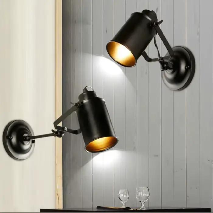 Applique murale industrielle Vintage, luminaire de décoration rétro pour la maison, intérieur rustique en fer, pour chambre à coucher, balcon, couloir