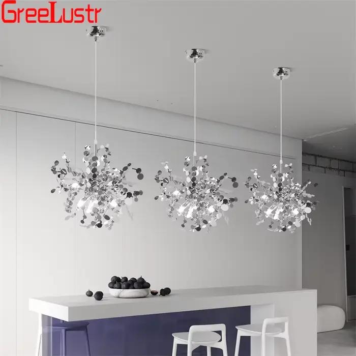 Led pissenlit suspension feu d'artifice lustres moderne accrocher plafonnier salon Table à manger cuisine île couloir Lustre