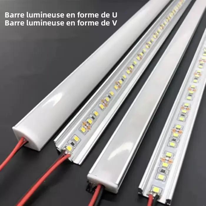 LED lumière dure DC12V 50CM 20 pouces LED bande SMD5730 36 LED s U/V-forme plat LED canal en aluminium