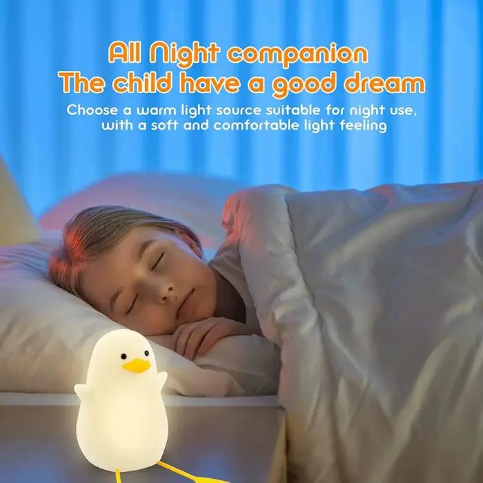 Lampe LED en forme de canard mignonne pour chambre d'enfant avec contrôle tactile pour vacances et occasions spéciales
