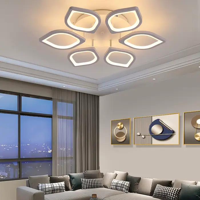 Plafonnier moderne acrylique Led Lustre feuille Design salon salle à manger décor monté en Surface
