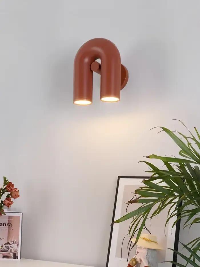 Applique murale LED en forme de U design moderne pour salon et couloir aluminium acrylique 3-5 mètres carrés