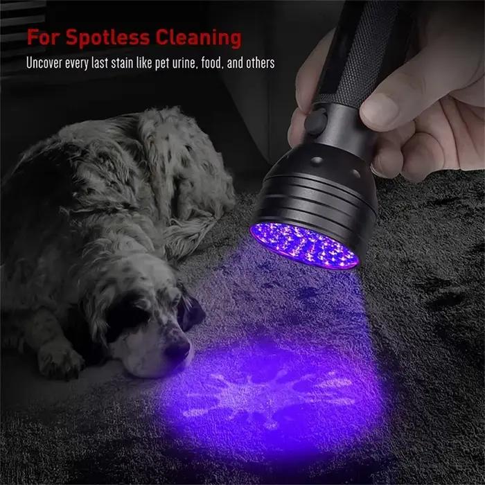 51/100/128 Led portable UV lumière noire lampe de poche torche ultraviolette détecteur