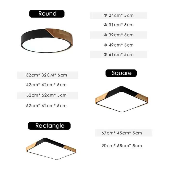 24 pouces grandes plafonniers Led lumières pour chambre chambre lampe intelligente luminaire ultra-mince Led plafonnier pour salon