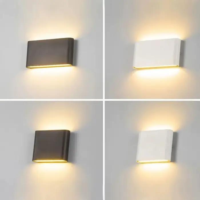 Lampe murale extérieure étanche LED moderne pour chambre balcon véranda jardin décoration murale avec option de couleur modifiable
