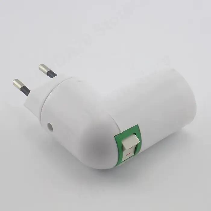 Adaptateur de prise EU, réglable à 360 degrés, socle d'ampoule E27, adaptateur de support de lampe, convertisseur de lumière LED M20