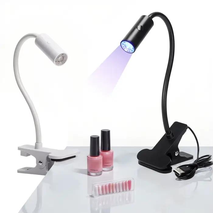 Lampes à ongles LED 3W lampe à col de cygne Flexible séchage rapide manucure sèche Gel vernis polymérisation lumière pour ongles en Gel