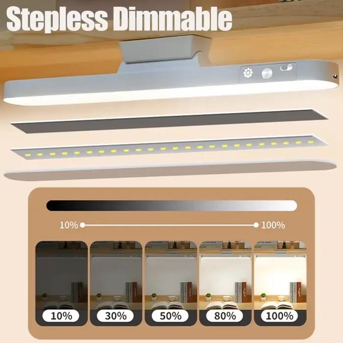 Lampe de Table LED suspendue magnétique, Rechargeable par USB, lampe de bureau, 3 couleurs, lampe de lecture, variable, pour armoire, garde-robe, veilleuse