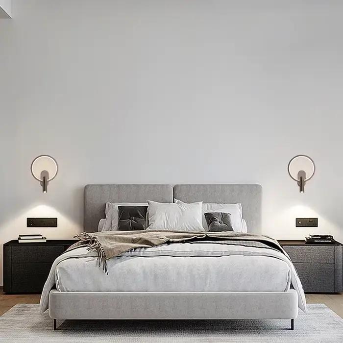 Applique murale rotative avec projecteurs, lampe de lecture de chevet, fond créatif, chambre minimaliste, intérieur, nouveau, 2023