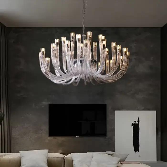 Plafonnier LED en verre au design de luxe