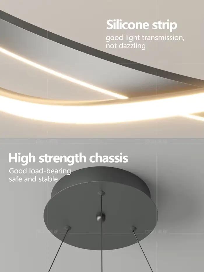 Plafonnier avec anneau lumineux, design minimaliste et créatif, éclairage d'intérieur, luminaire décoratif de plafond, idéal pour un salon ou une chambre à coucher