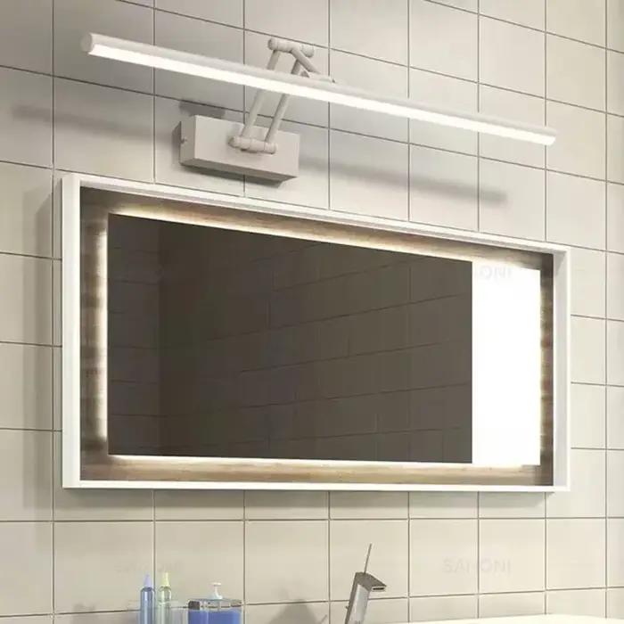 Applique murale LED moderne rétractable noire et blanche pour miroir de salle de bain, éclairage de maquillage, luminaire mural au-dessus du miroir