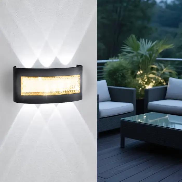 Appliques murales LED modernes pour une utilisation intérieure et extérieure avec des lumières haut et bas pour les salons, les couloirs, les chambres à coucher et la décoration intérieure