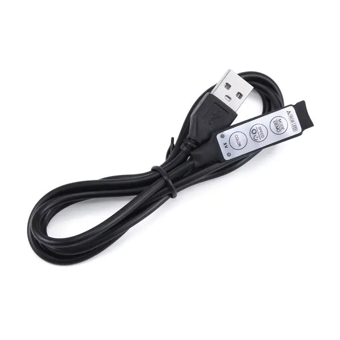Mini contrôleur de bande lumineuse LED RGB à 3 touches, USB 5V pour bande lumineuse LED RGB, lampe à ruban