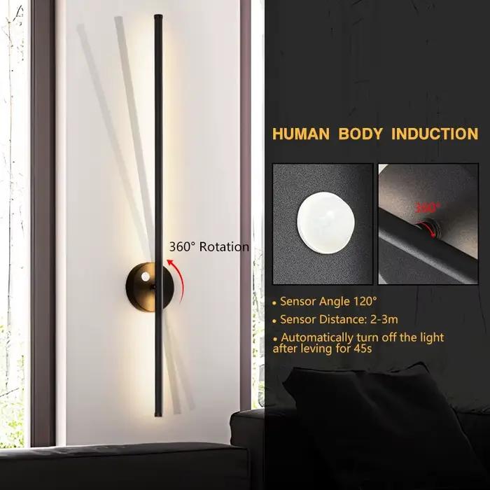 Intérieur PIR mouvement capteur humain mur LED lampes pour couloir Foyer Induction mur LED lumières applique murale pour chambre AC85-265V
