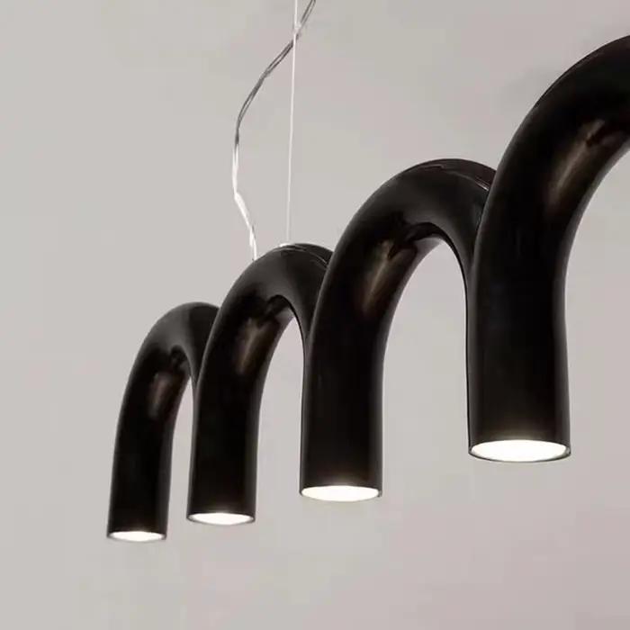 Lustre LED de haut niveau Art moderne lumières chambre cuisine concepteur Bar longues lampes Restaurant salon décor à la maison éclairage