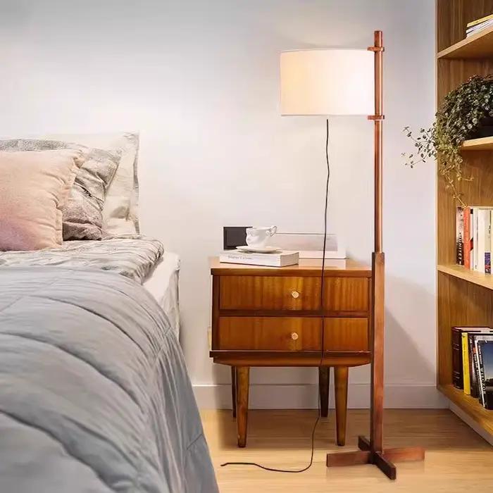 Wabi sabi lampadaire design tissu danois lampe en bois relevable bureau Table basse