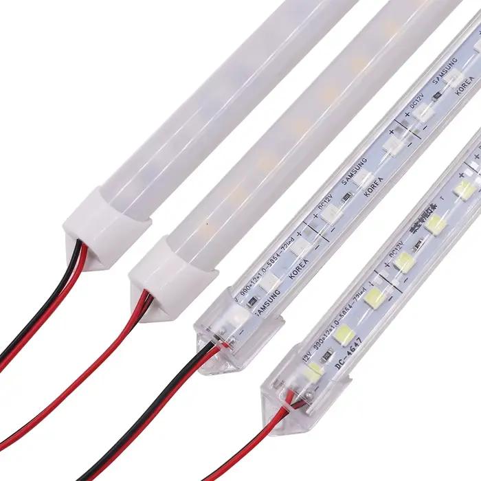 Bande Lumineuse à 36LED SMD5054, DC 12V, 50cm, Étanche, Rigide, Blanc, Chaud, Bleu, 5 Pièces/Lot