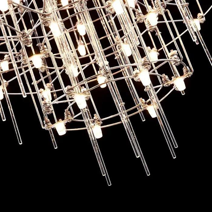 Lustre de luxe en acier inoxydable