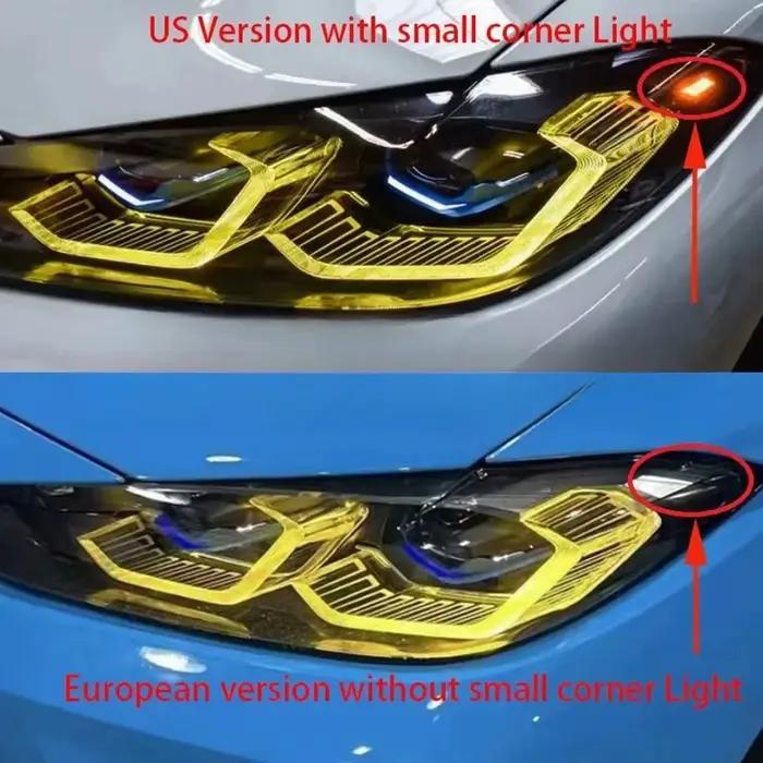 Modules LED G82 jaune citron DRL pour BMW M3 M4 G22 G23 G26 G80 G83 430i M440i, phare Laser, feux de jour, 2021 2022