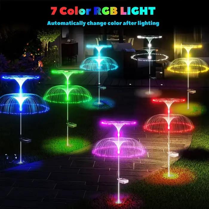Lampes solaires LED pour pelouse à fibres optiques