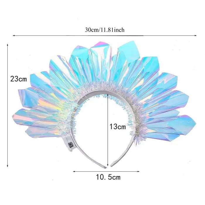 Bandeau Laser lumineux, cerceau pour cheveux, accessoires de fête LED colorés pour Halloween, spectacle sur scène de noël, cadeau de décoration