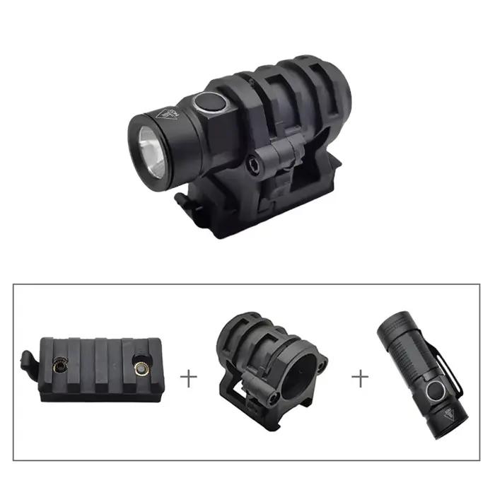 Dulairsoft-Lampe stroboscopique pour casque avec lumière blanche Scout, lampe de poche pour casque de chasse rapide
