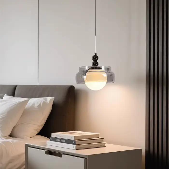 Moderne LED lustre en verre Restaurant Bar décoration intérieure éclairage chambre chevet LED méduse lampe