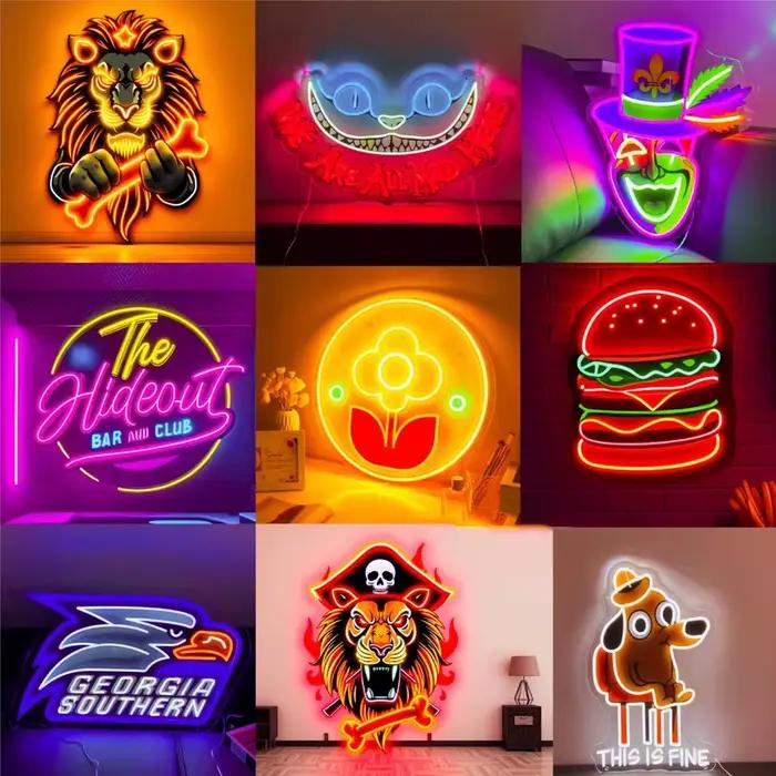 Enseigne néon personnalisée en acrylique illuminée pour bar, fête, anniversaire, salon de manucure, décoration murale, lampe de nuit