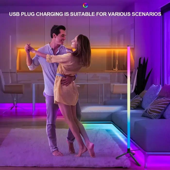 Lampadaire d'angle intelligent avec contrôle par application